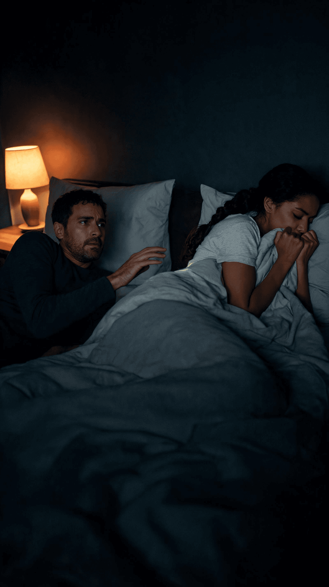 Mujer dándole la espalda a su pareja, distancia emocional