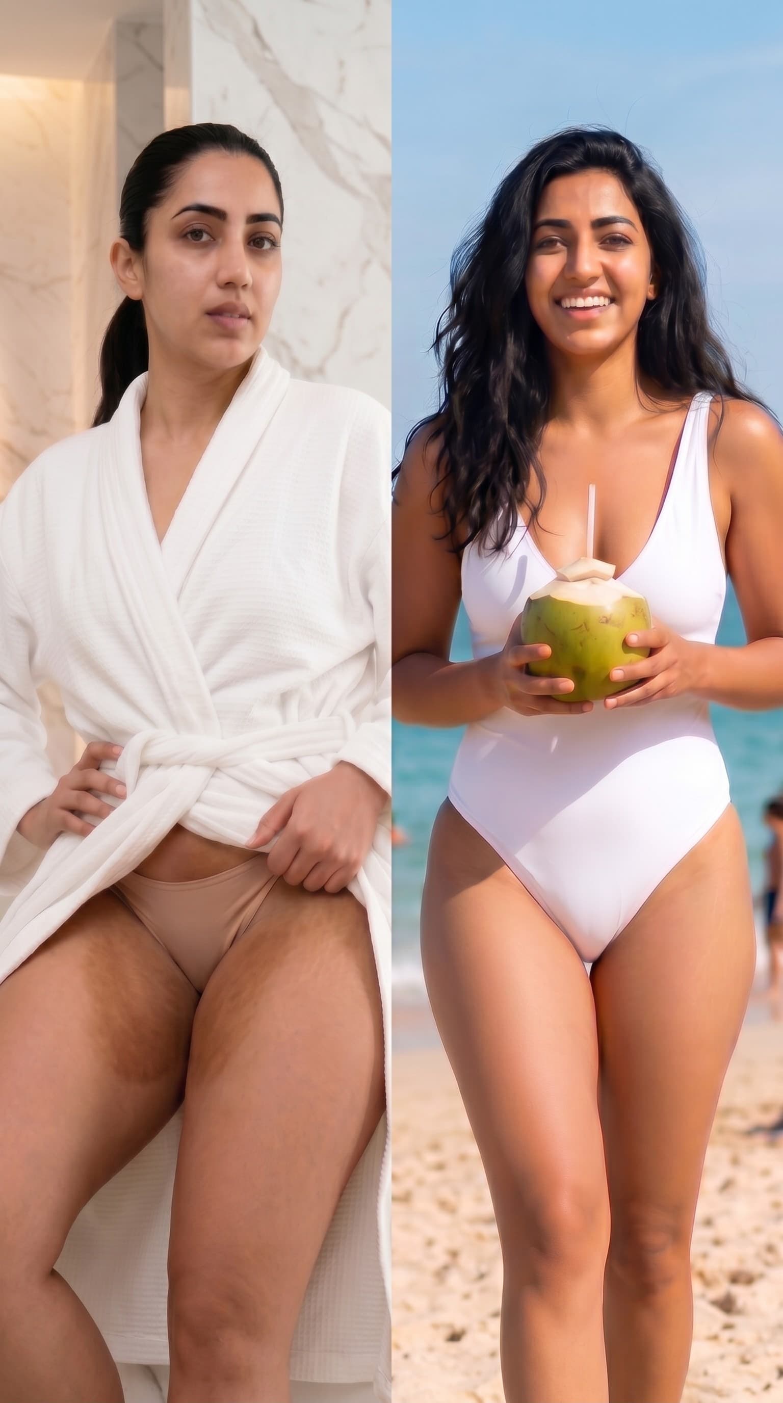 Antes y después con el tratamiento — transformación real